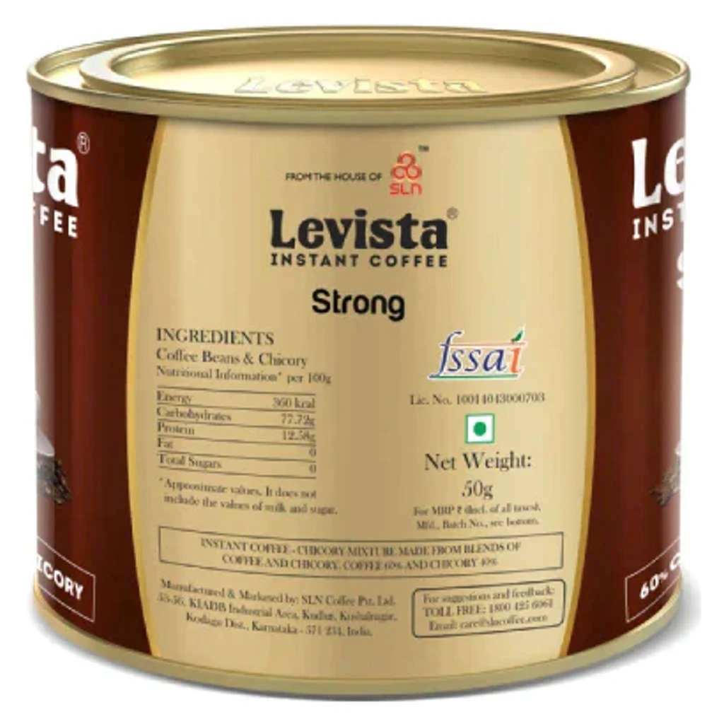 Levista Strong Instant Coffee 50 Gram Can - Image 2