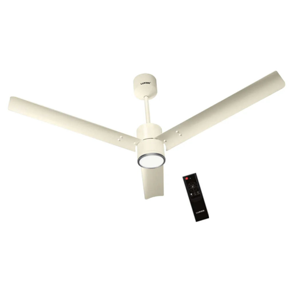 Luker Crown Glow BLDC Ceiling Fan With Remote Control 1200 mm Ivory-Ivory-Gold- 3 In 1 - Image 2