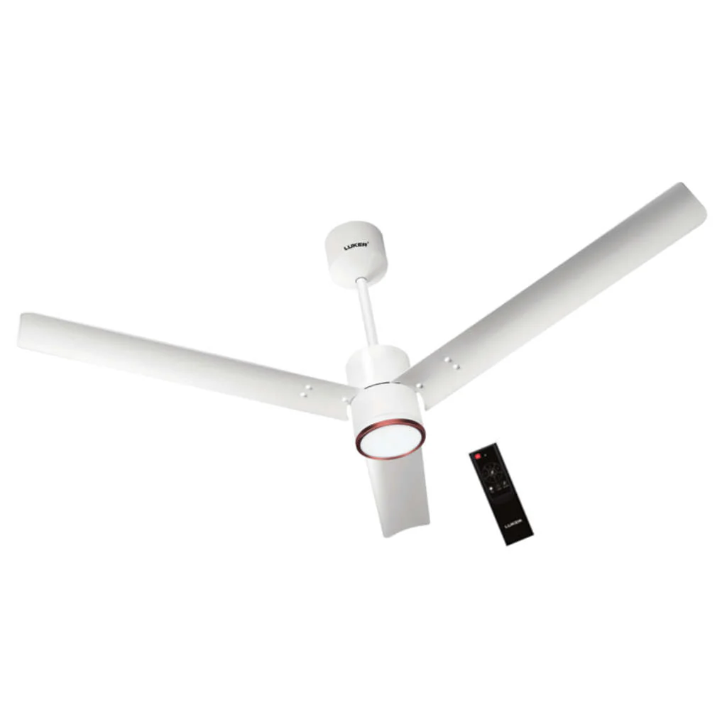 Luker Crown Glow BLDC Ceiling Fan With Remote Control 1200 mm White-White-Copper-3 In 1 - Image 2