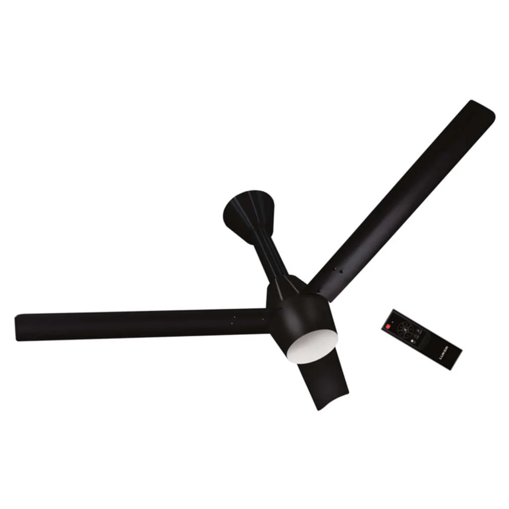 Luker Radial Glow BLDC Ceiling Fan With Remote Control 1200 mm Black-Black-3 In 1 - Image 2
