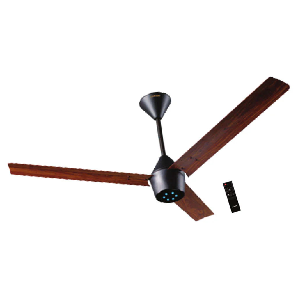 Luker Radial Wooden Range BLDC Ceiling Fan With Remote Control 1200 mm Black Rosewood Black - Image 2