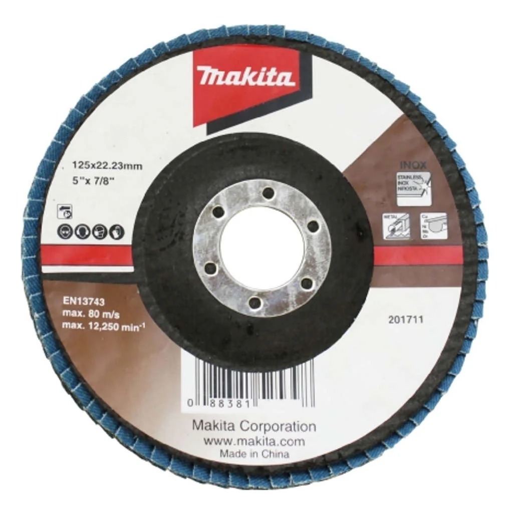Makita Angle Type Flap Disc Zirconia Aluminum 125mm