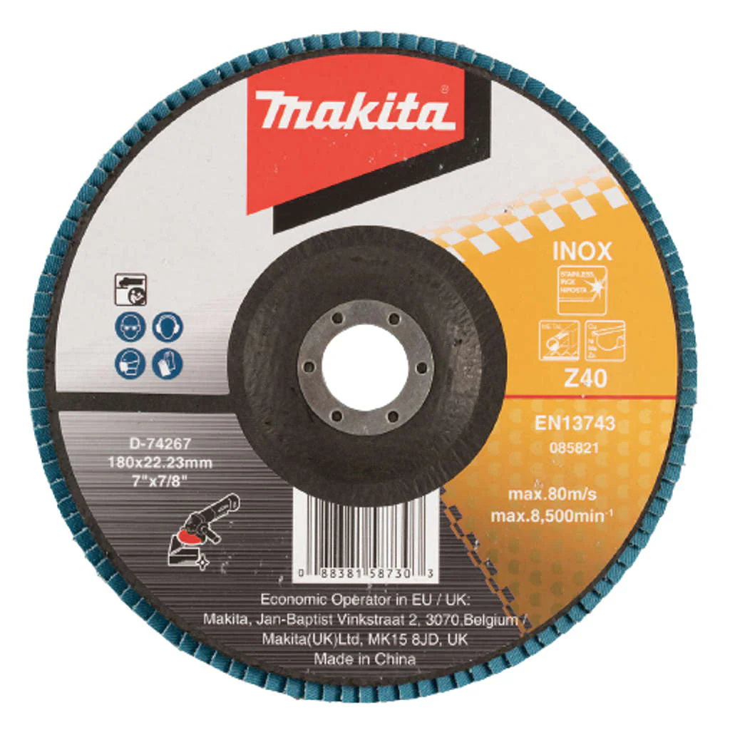 Makita Flap Type Flap Disc Zirconia Aluminum 180mm