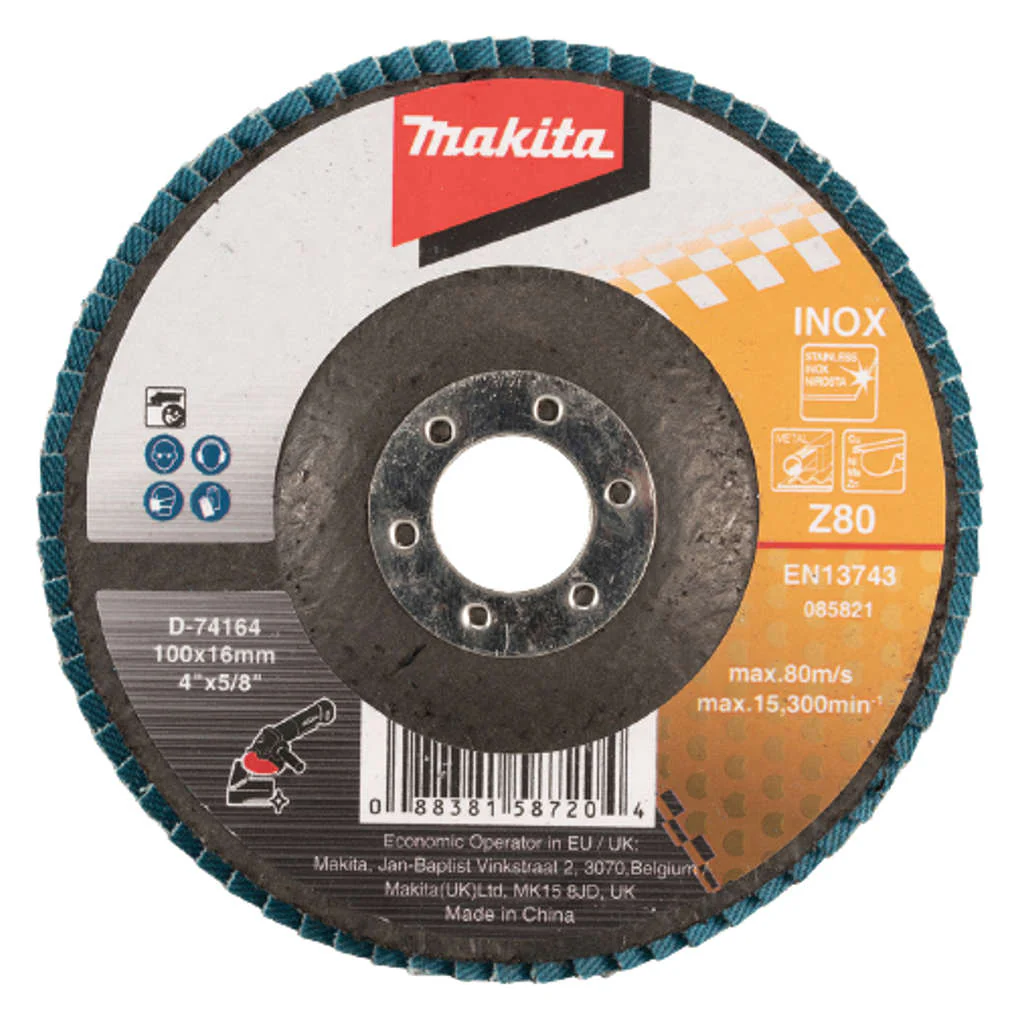 Makita Flap Type Flat Disc Zirconia Aluminum 100mm