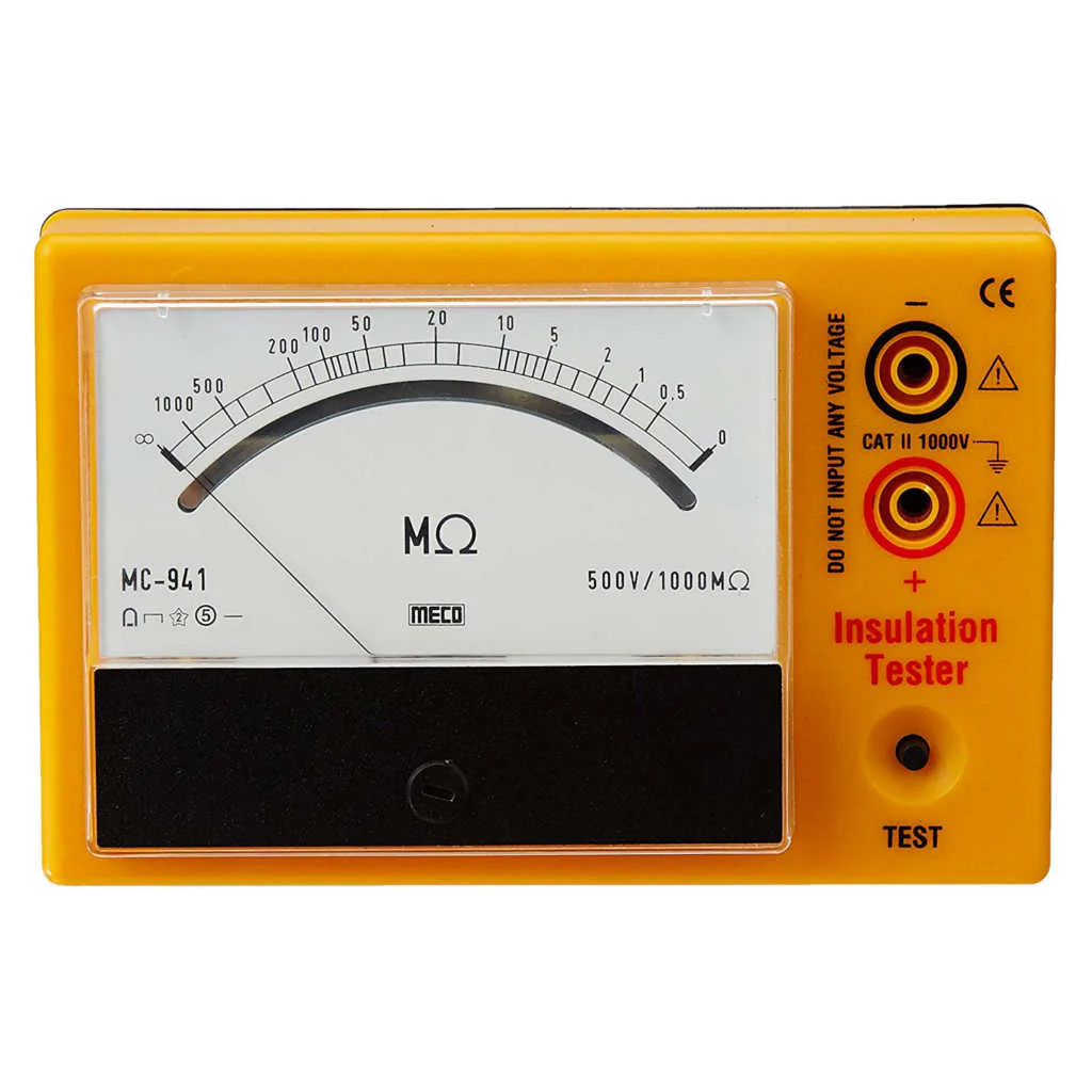 Meco Analog Insulation Tester with Battery Adapter MC 941BA