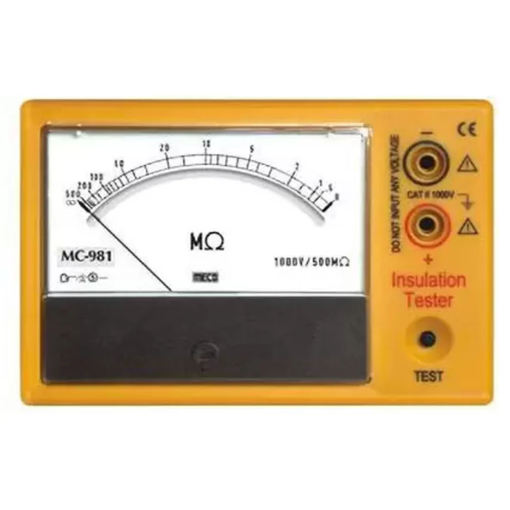 Meco Analog Insulation Tester with Battery Adapter MC 981BA