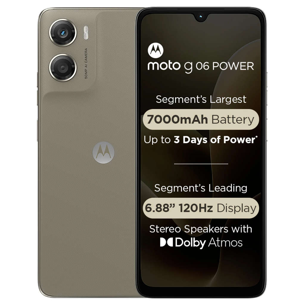 Motorola g06 Power Smartphone 4GB RAM 64GB Storage Pantone Laurel Oak