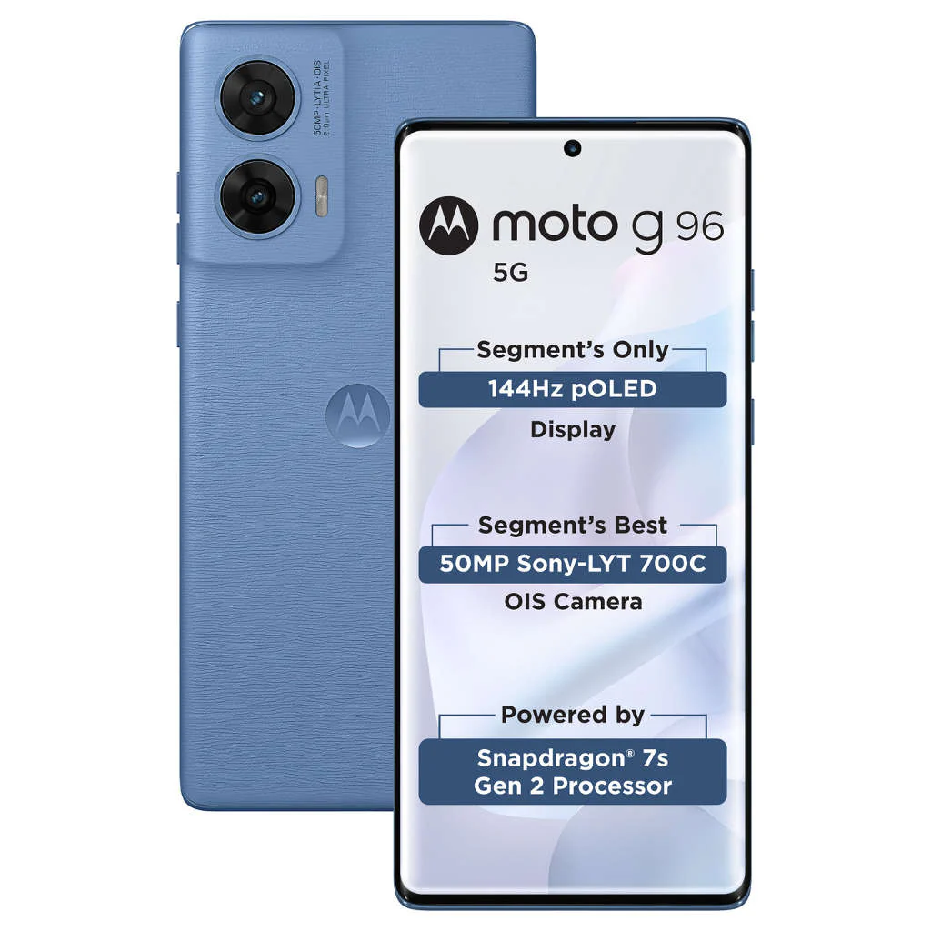 Motorola g96 5G Smartphone 8GB RAM 256GB Storage Pantone Ashleigh Blue