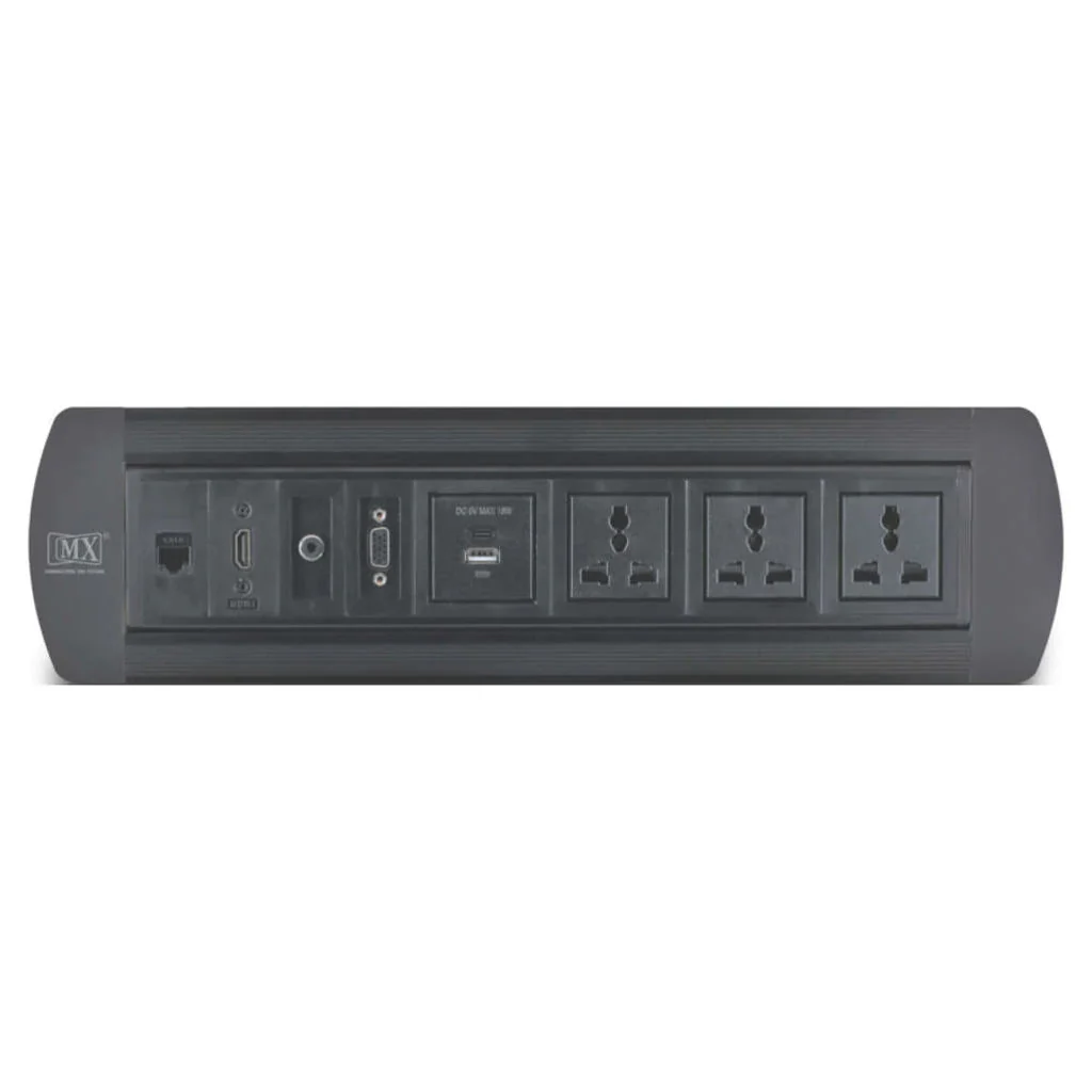MX Manual Turn Pop Up Box 12Modules Black MX 7001A
