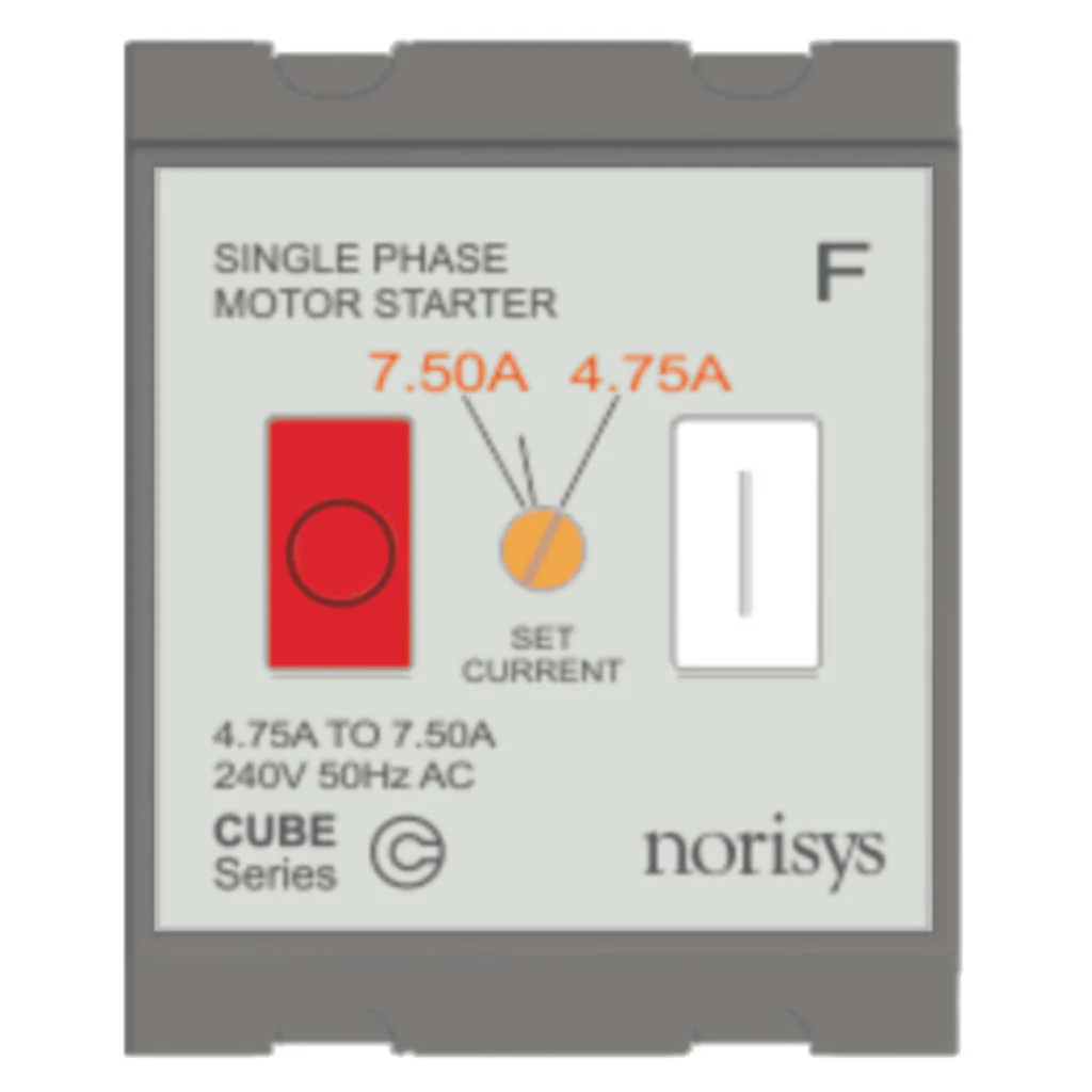 Norisys Cube Series Single Phase Motor Starter 4.75A-7.50A C525F .02