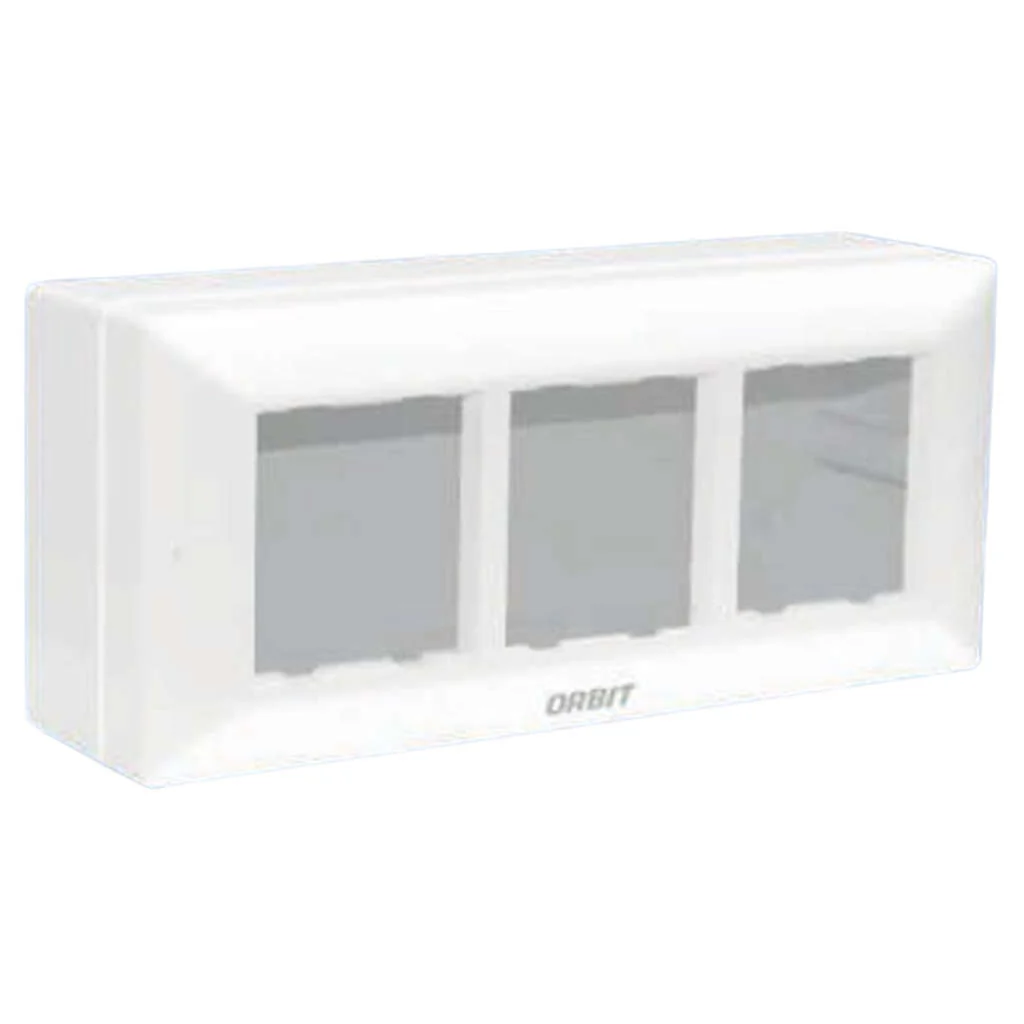 Orbit Express Modular Series Gang Box 6 Module White 1565