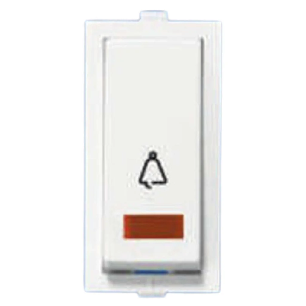 Orbit Express Modular Series Rocker 10A Bell Push Switch With Indicator White 1415