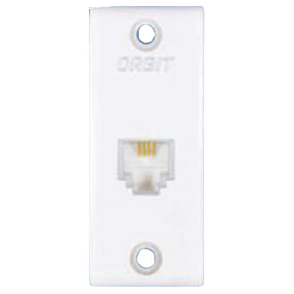 Orbit Vento Series Mini 2 Line Telephone Jack White 1116