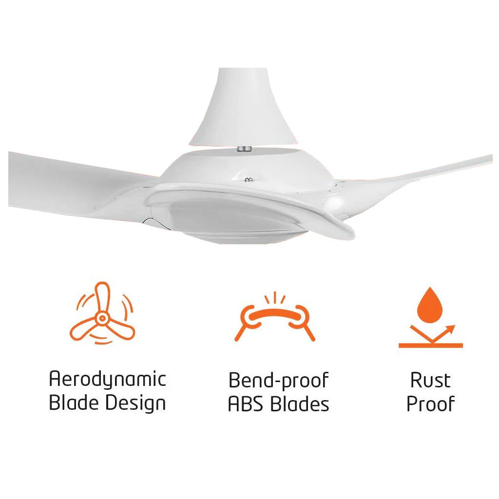 Orient Aeroquiet Ceiling Fan 1200mm White - Image 2