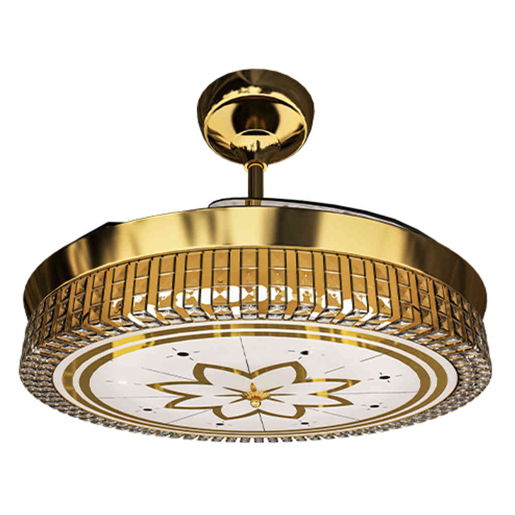Orient Electric Eleganza EZ-01 Air Circulating Chandelier Fan 1200mm Gold - Image 3