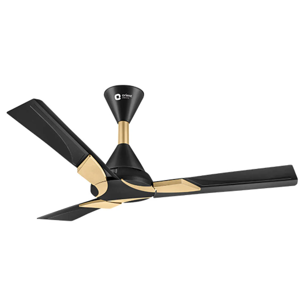 Orient Electric Wendy Ceiling Fan Without Remote 1200mm Metallic Black-Gold