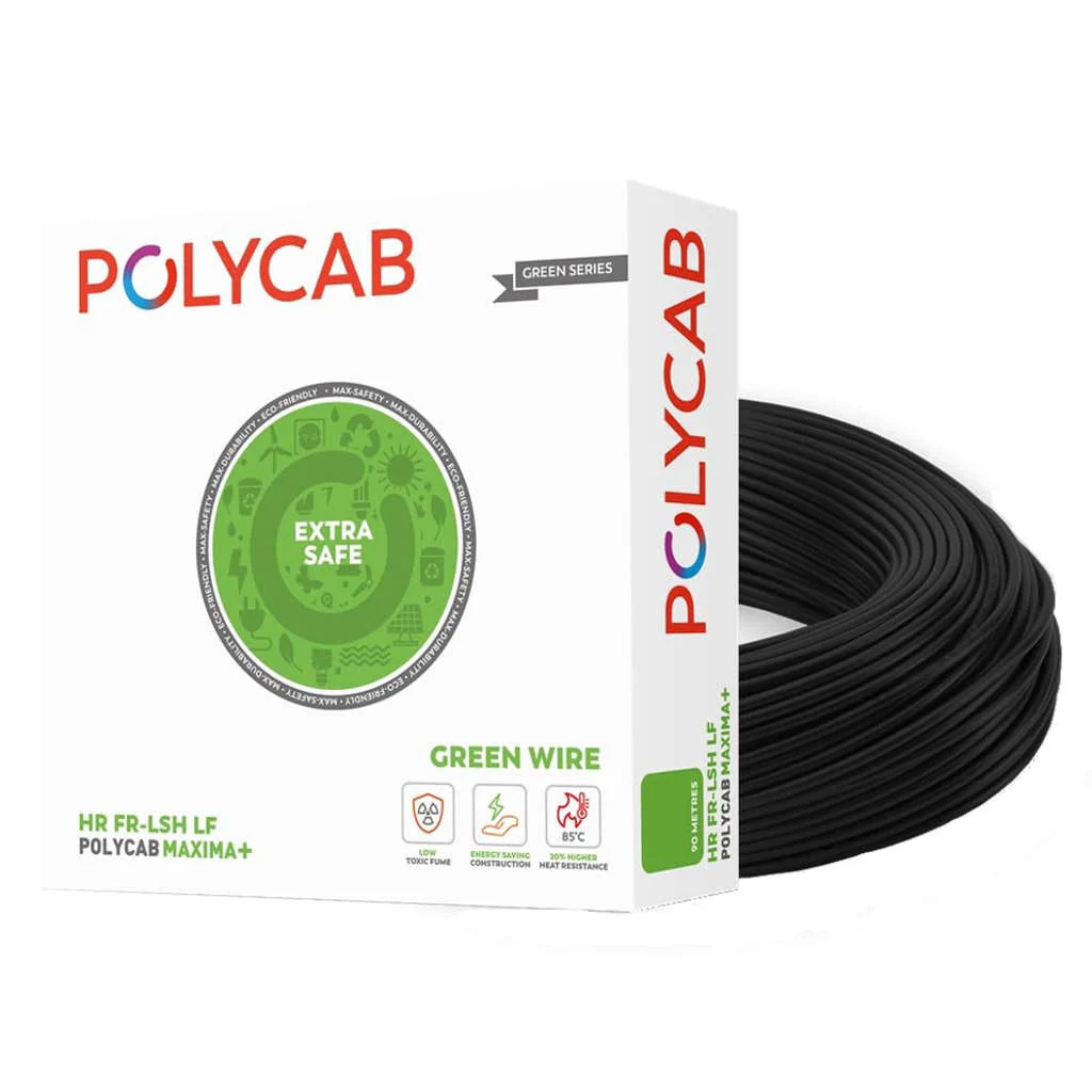 Polycab Green Wire Plus HR FR-LSH LF PVC Insulated Copper Cable 1.5 Sq.mm 90 Meters - Image 4