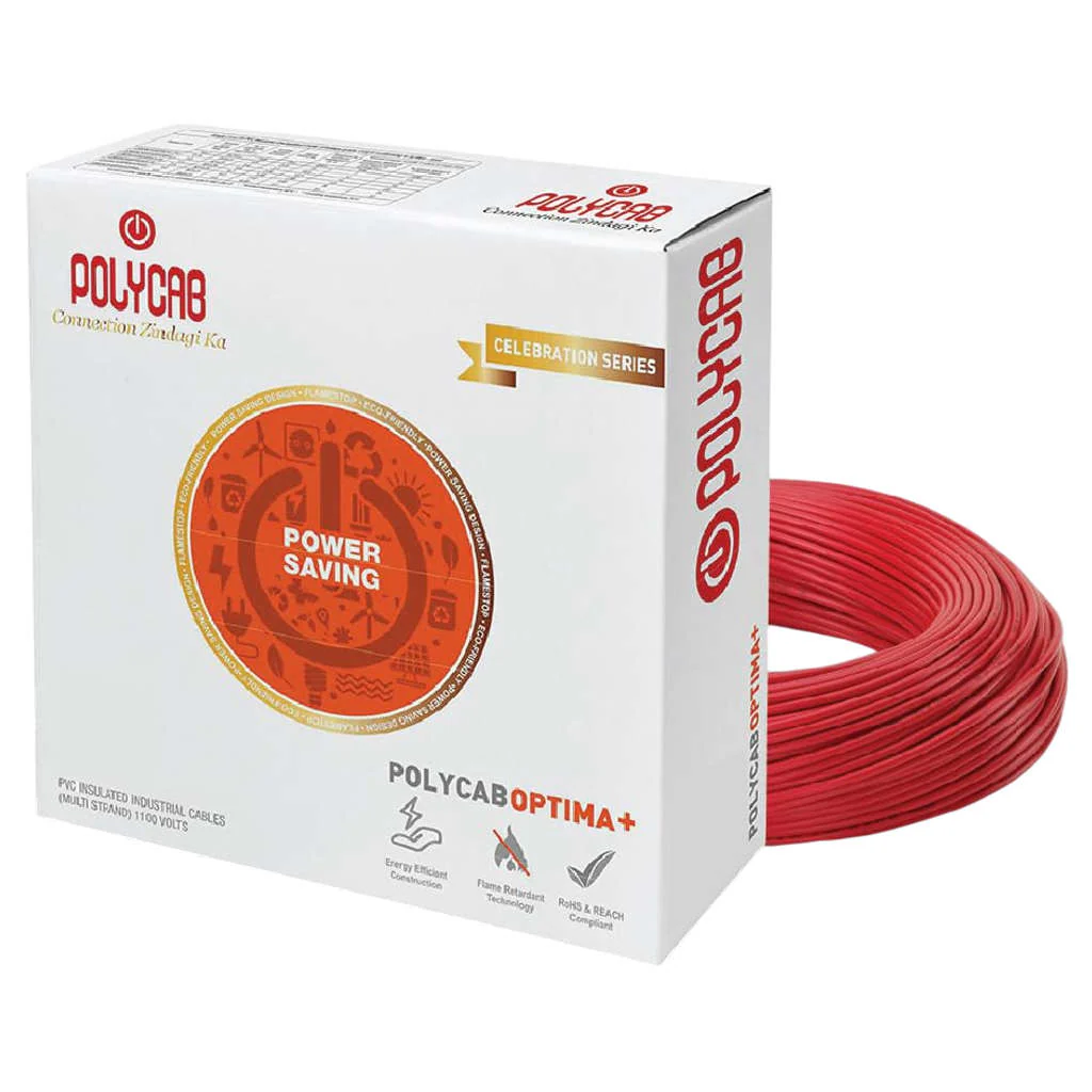 Polycab Optima Plus LF-FR Copper PVC Insulated House Wire 1.5 Sq.mm 90 Meters