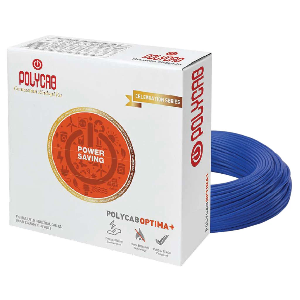 Polycab Optima Plus LF-FR Copper PVC Insulated House Wire 6 Sq.mm 90 Meters - Image 3