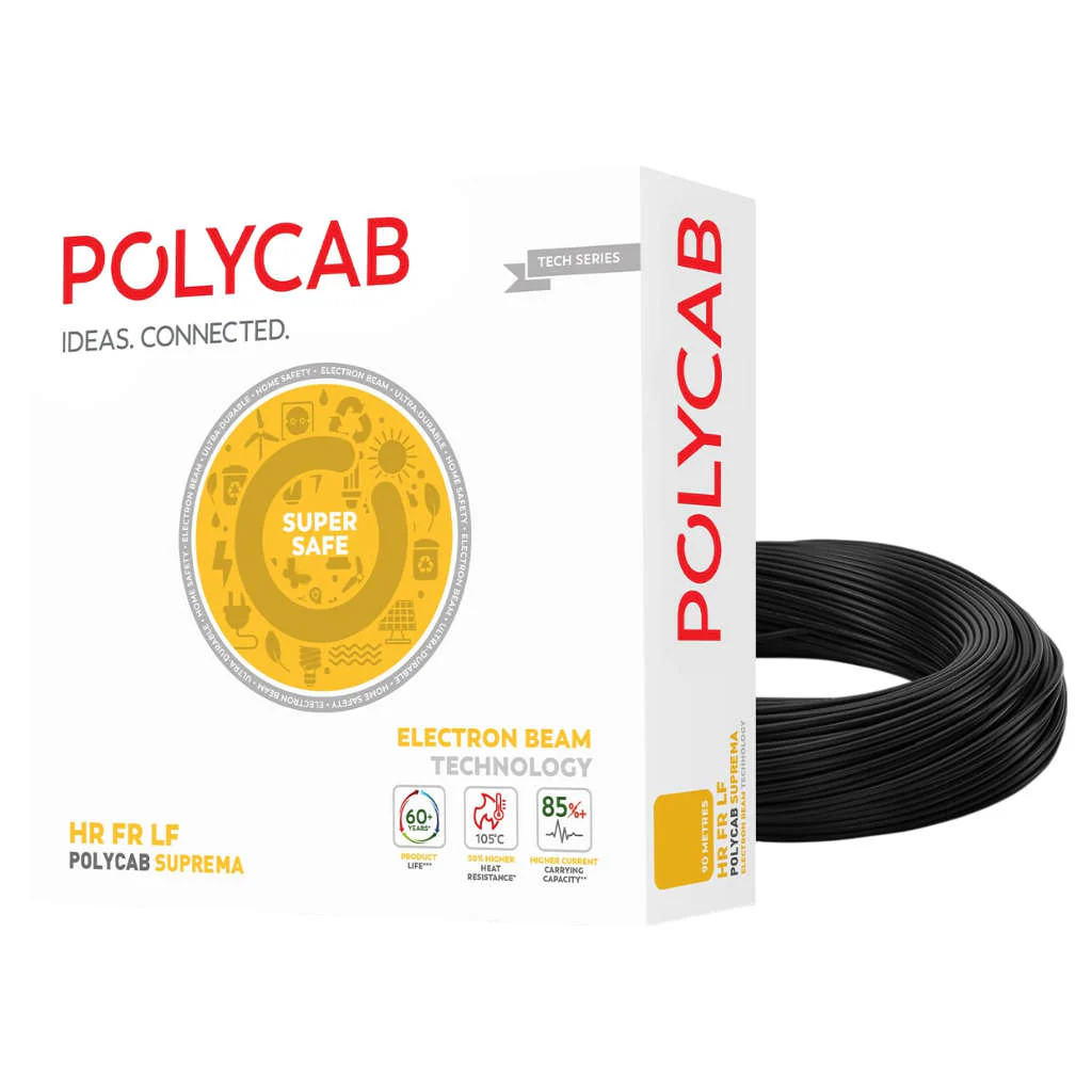 Polycab Suprema HR FR LF Electron Beam Technology House Wire 1.5 Sq.mm 90 Meters - Image 4