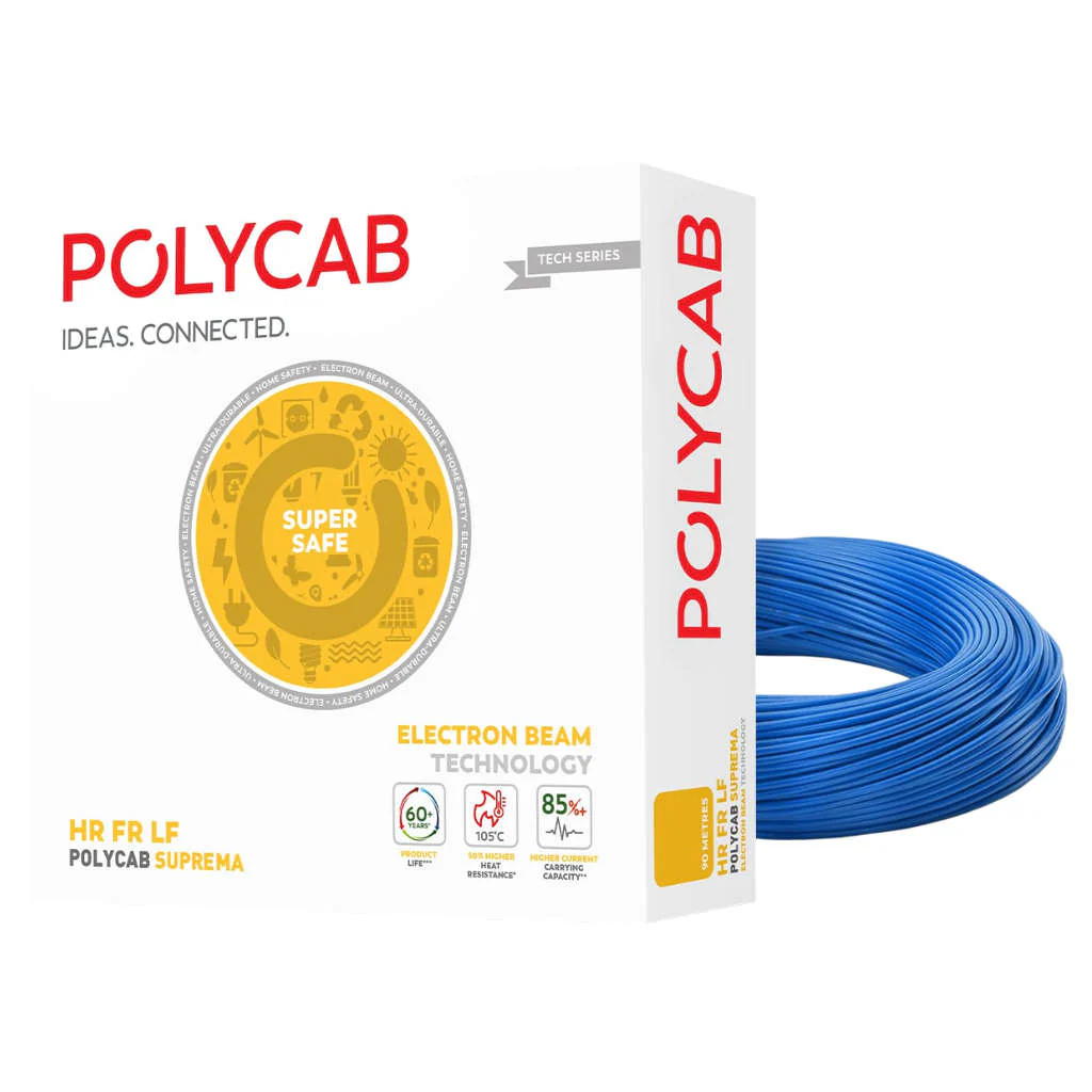 Polycab Suprema HR FR LF Electron Beam Technology House Wire 4 Sq.mm 90 Meters - Image 3