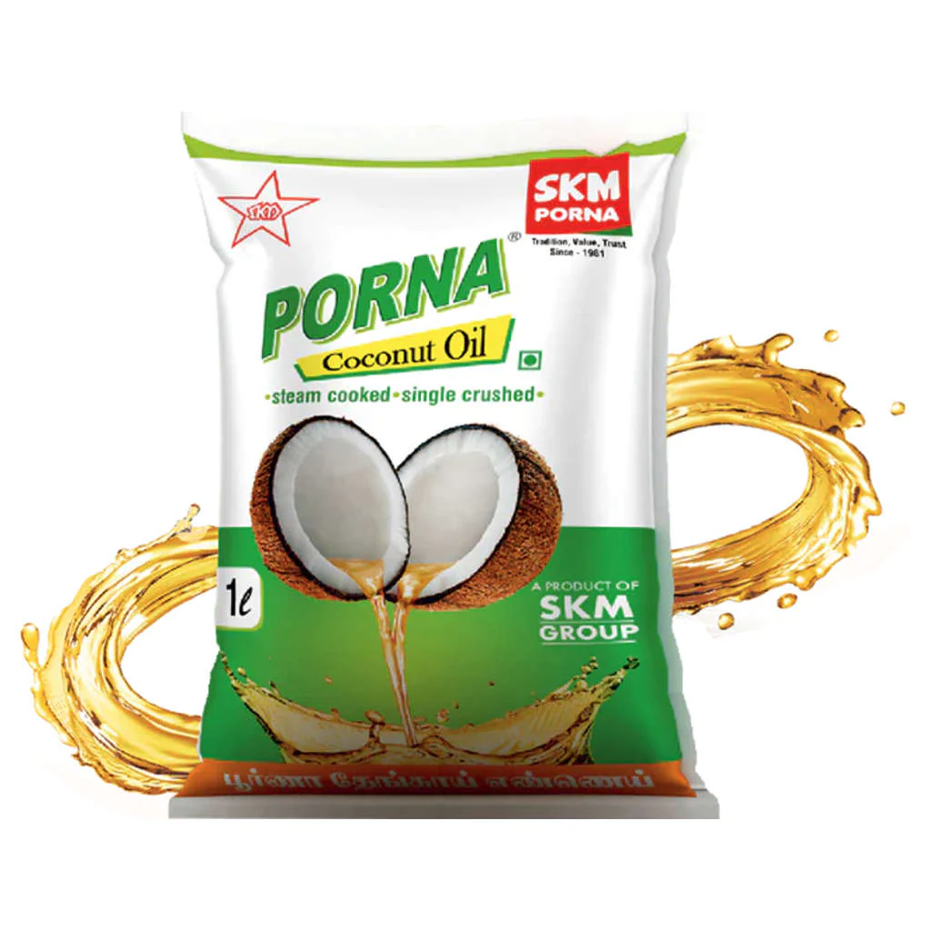 Porna Coconut Oil 1 Litre Pouch