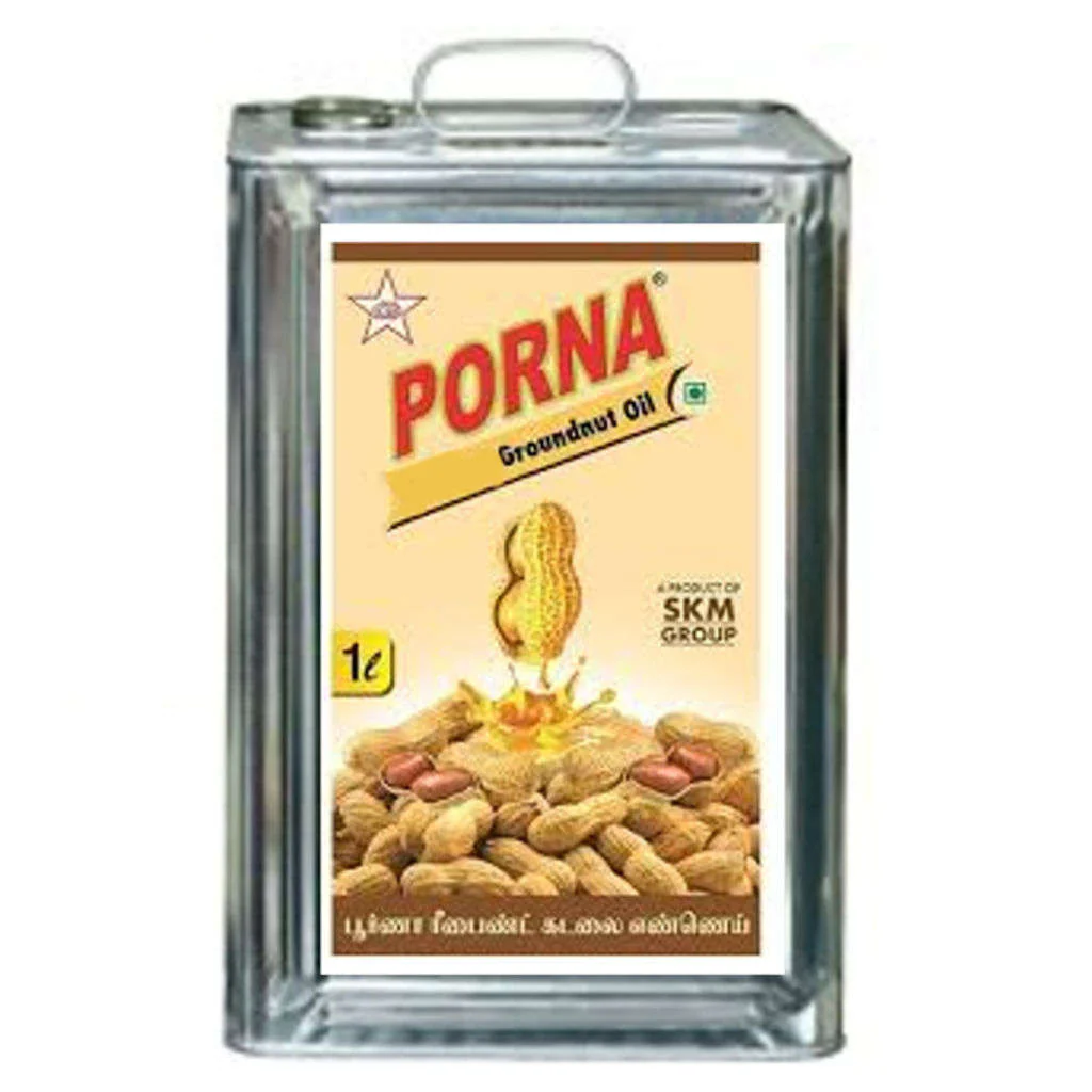 Porna Filtered Groundnut Oil 15 Kg Tin