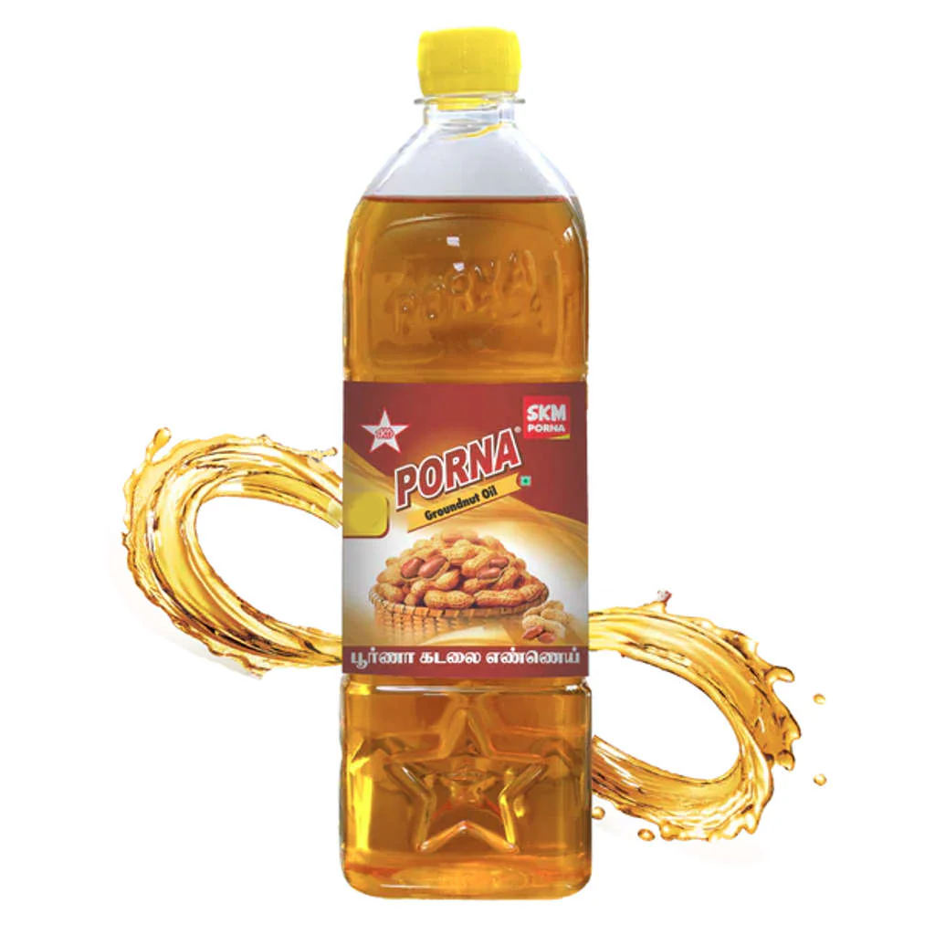 Porna Filtered Groundnut Oil 500 ml Pet Bottle