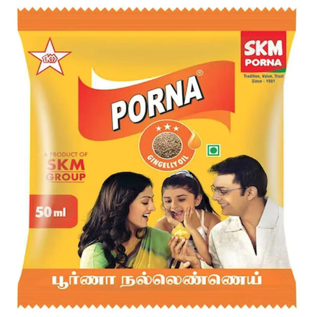 Porna Gingelly Oil 50ml Pouch