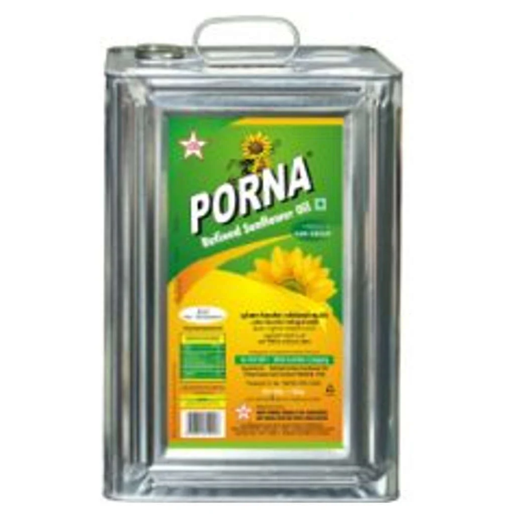Porna Sunflower Oil 15 Litre Tin