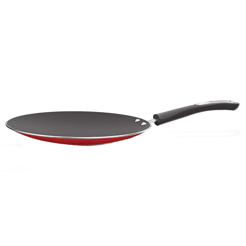 Preethi Dura Collection Non Stick Concave Tawa Induction Base 28cm Red CSW029