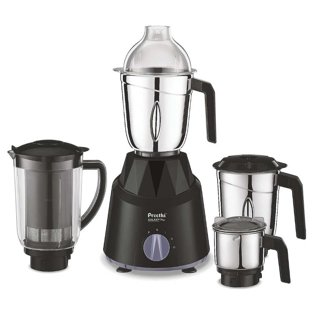 Preethi Galaxy Plus Mixer Grinder With 4 Jars 750 Watt Black MG 250
