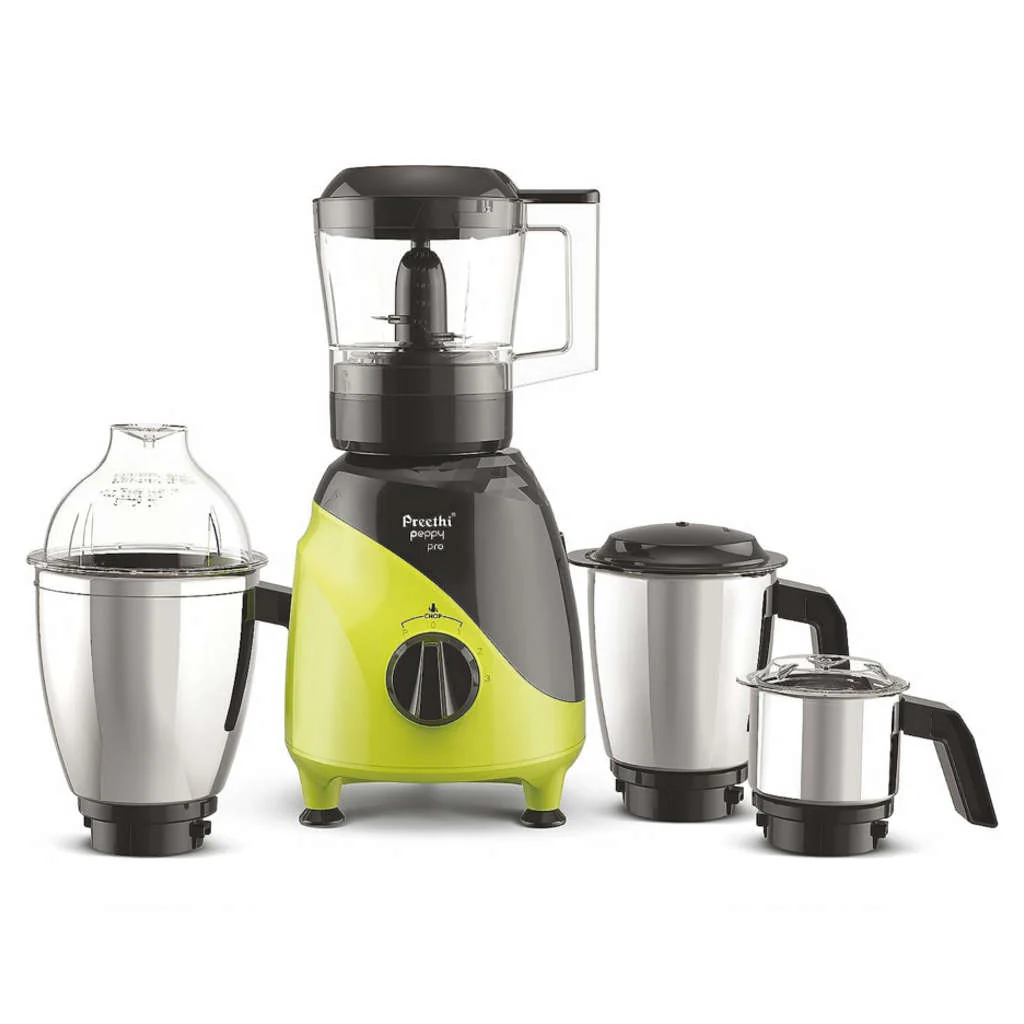 Preethi Peppy Pro Mixer Grinder With 4 Jars 750 Watt Green MG 247