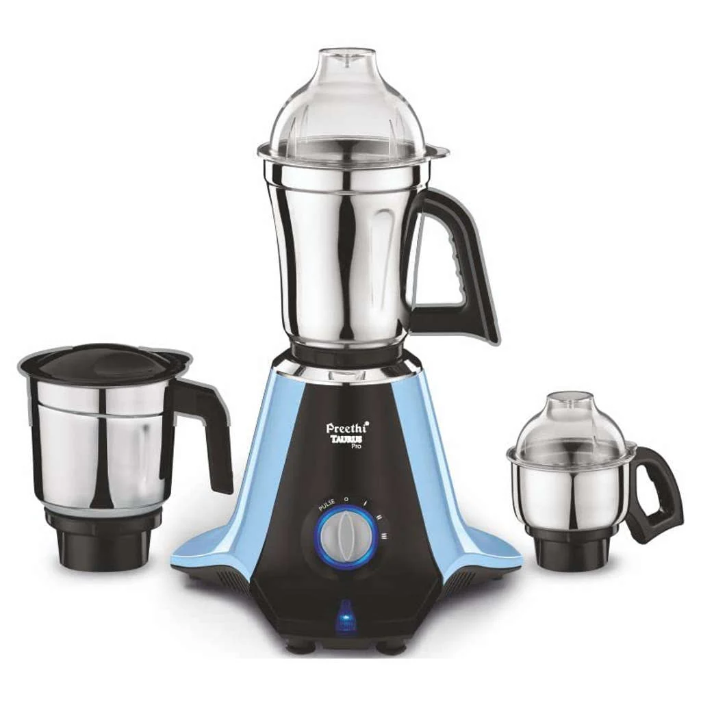 Preethi Taurus Pro Mixer Grinder With 3 Jars 1000 Watt Blue MG 259