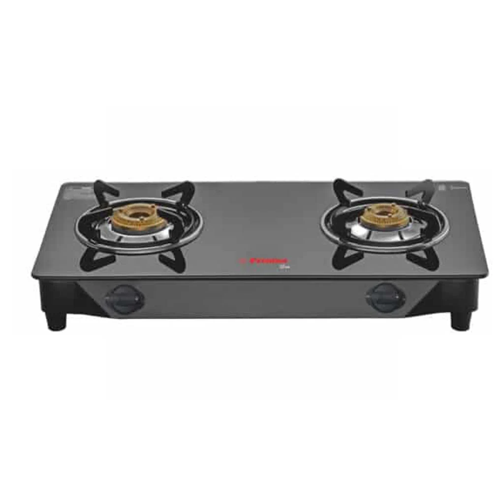 Premier Glow Glass Top Gas Stove 2Burner Black