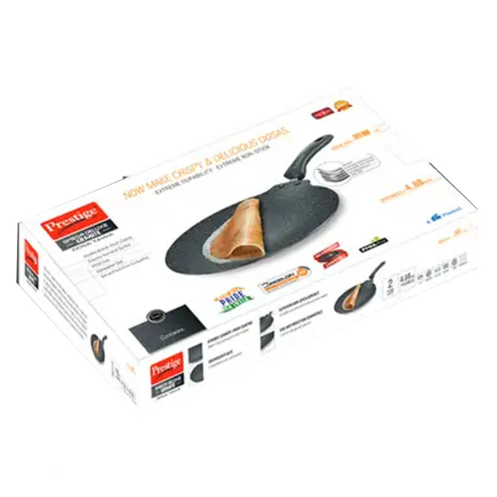 Prestige Omega Deluxe Granite Aluminium Non-Stick Dosa Tawa 30 cm Black 36862 - Image 3