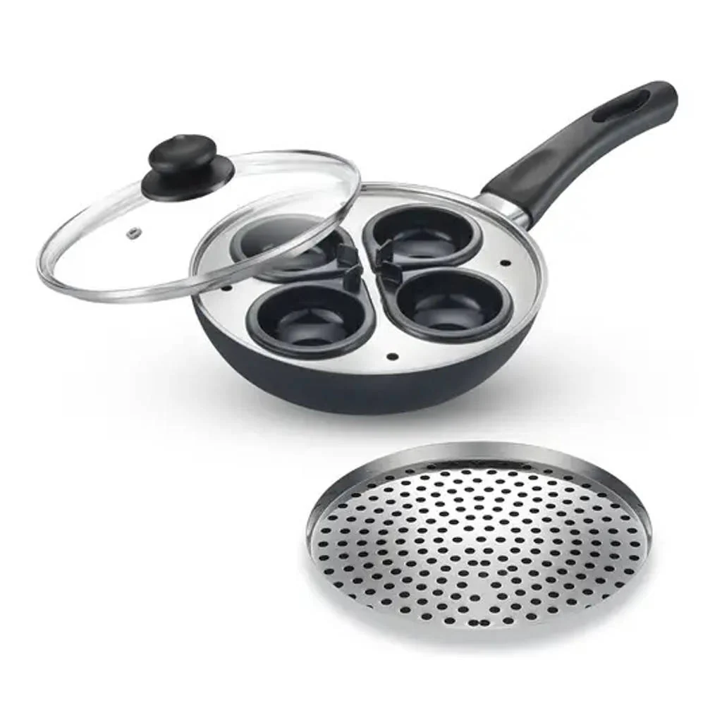 Prestige Omega Deluxe Granite Multi Pan Cookware With Egg Poacher Steamer With Glass Lid 20 cm 38146