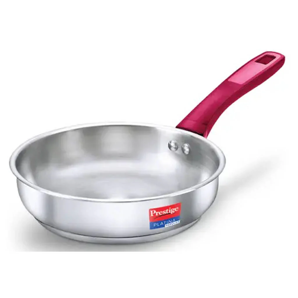 Prestige Platina Popular Stainless Steel Fry Pan 22 cm Silver 36878
