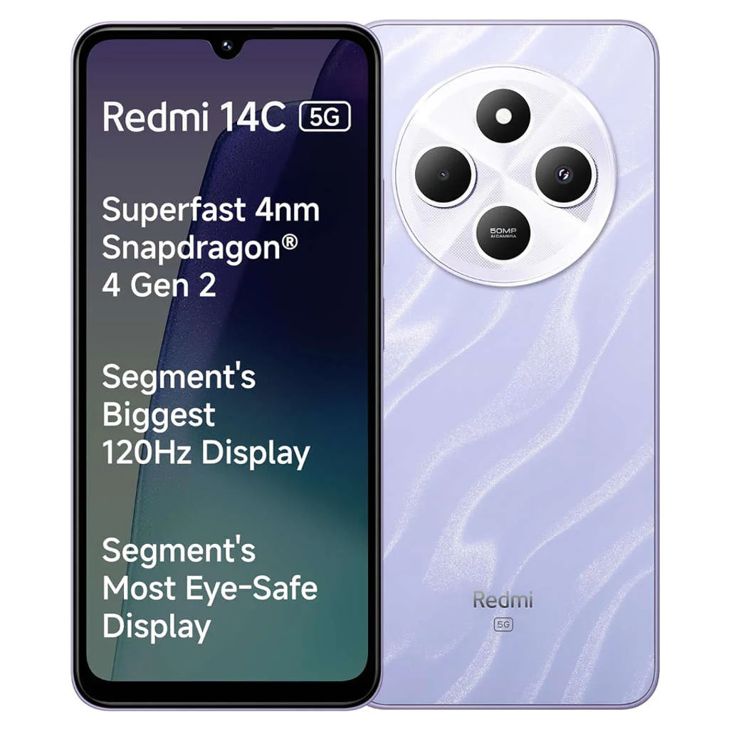 Redmi 14C 5G Smartphone 6GB RAM 128GB Storage Stardust Purple