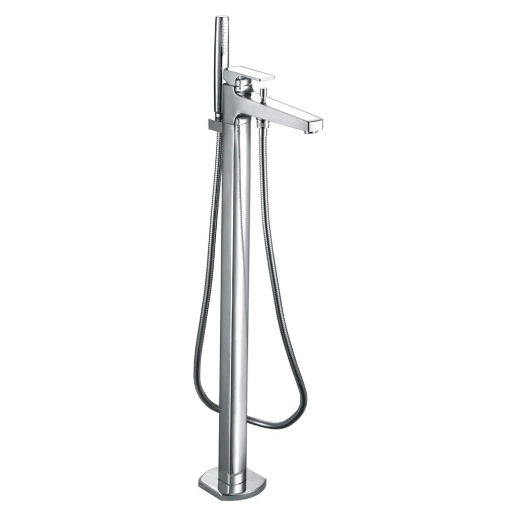 Roca Escuadra Single Lever Free Standing Bath Shower Mixer With Automatic Diverter RT5A2720C0N