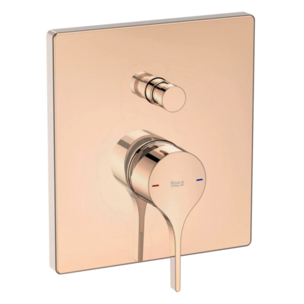Roca Insignia Single Lever Bath Shower Mixer Rose Gold RT5A0B3ARG0