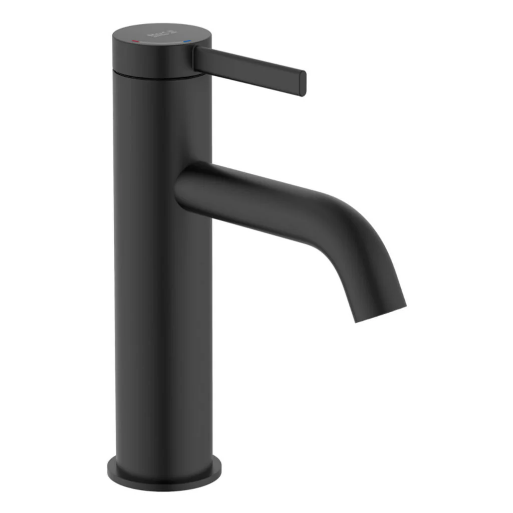 Roca ONA Single Lever Basin Mixer With Click Clack Waste Matte Black RT5A3A9ENB0
