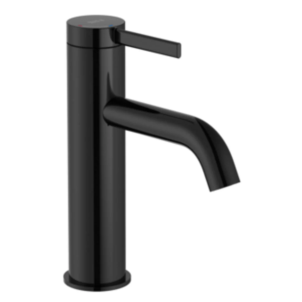 Roca ONA Single Lever Basin Mixer With Click Clack Waste Titanium Black RT5A3A9ECN0