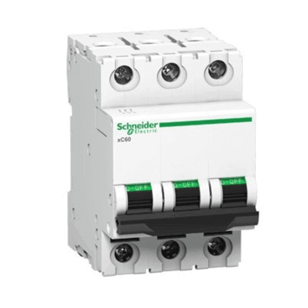 Schneider 20 A Three Pole C-Curve MCB xC60 - A9N3P20C