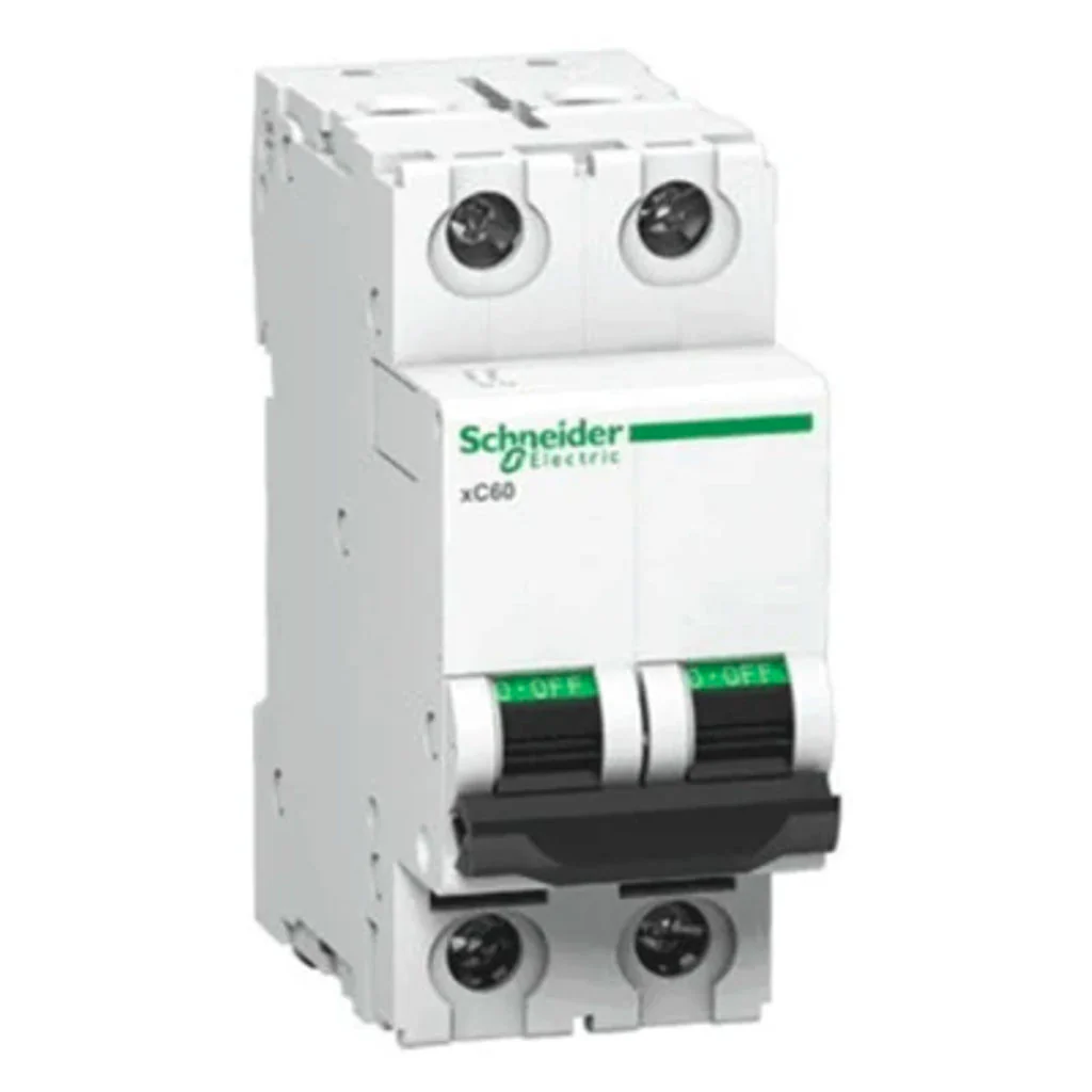 Schneider 4 A Two Pole C-Curve MCB xC60 - A9N2P04C