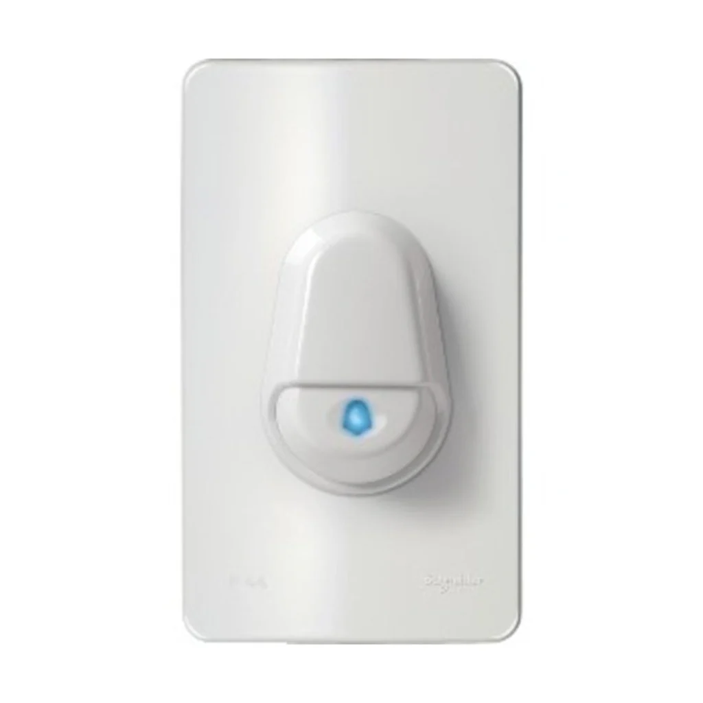 Schneider Kavacha Surface Mounted Door Bell Switch With LED Indicator IP44A A3031WBP_WE