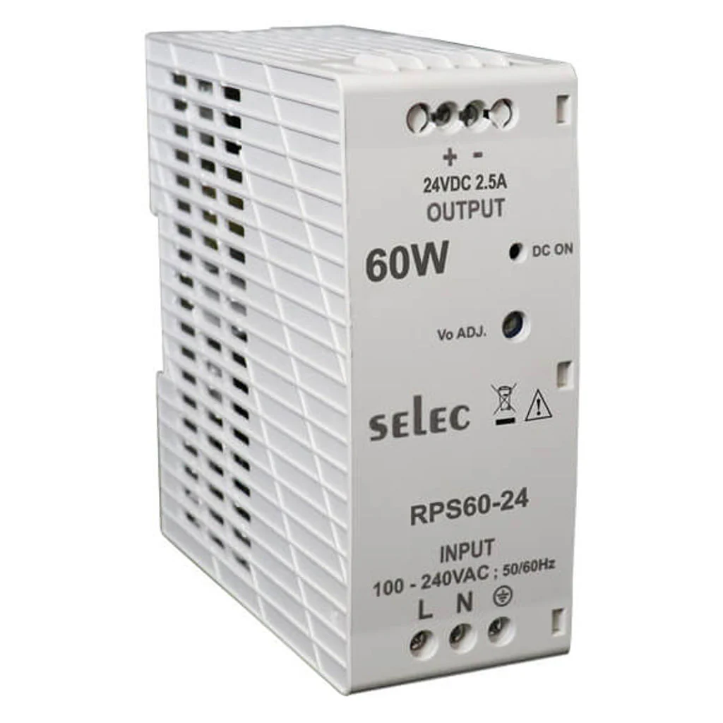 Selec Din Rail Mount Power Supply 60 W RPS60-12-CU
