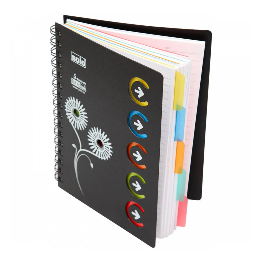 Solo 5-Subjects Note Book 300 Pages Black A5 NA 553 - Image 2