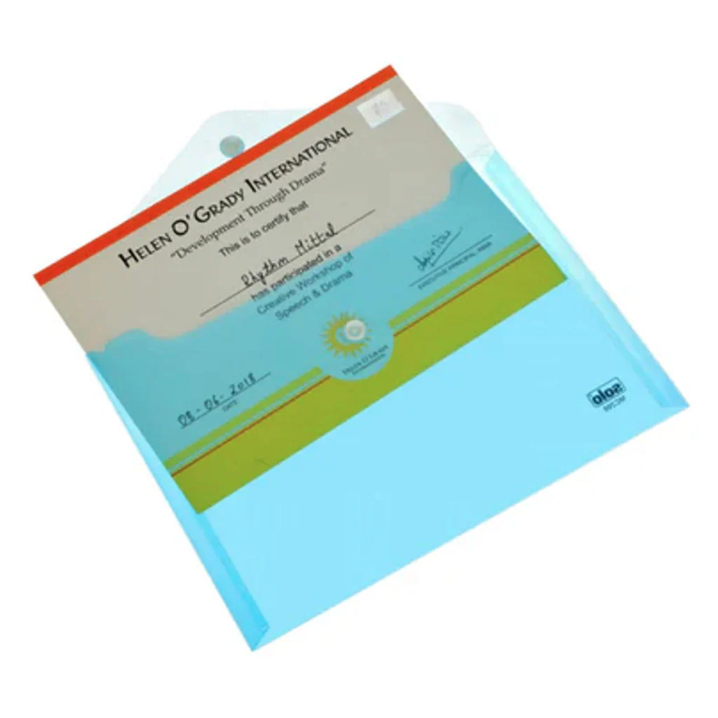 Solo Button Bag Transparent Blue A5 MC 200 - Image 2