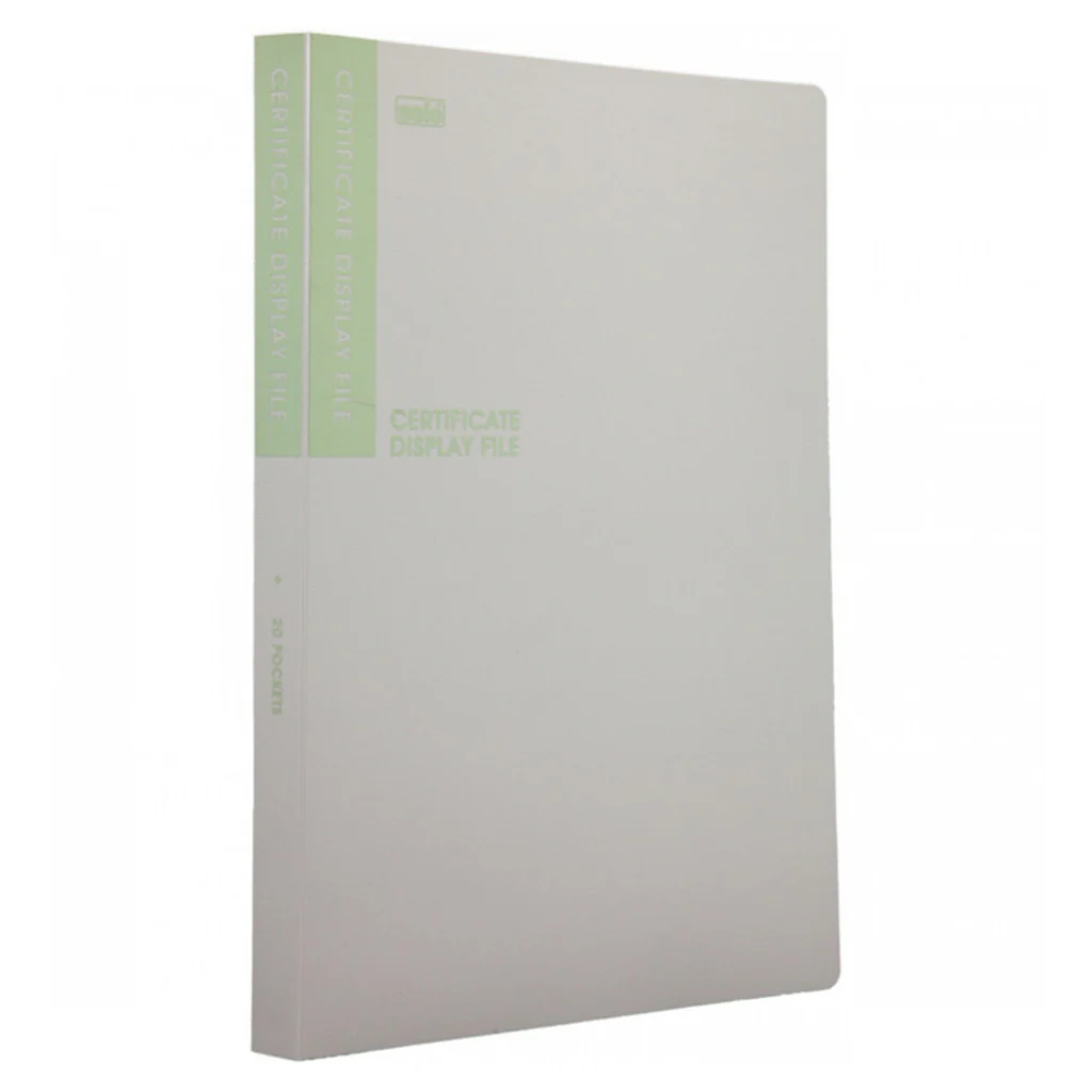 Solo Certificate Display File With 20 Pockets Grey B/4 Size DF 502